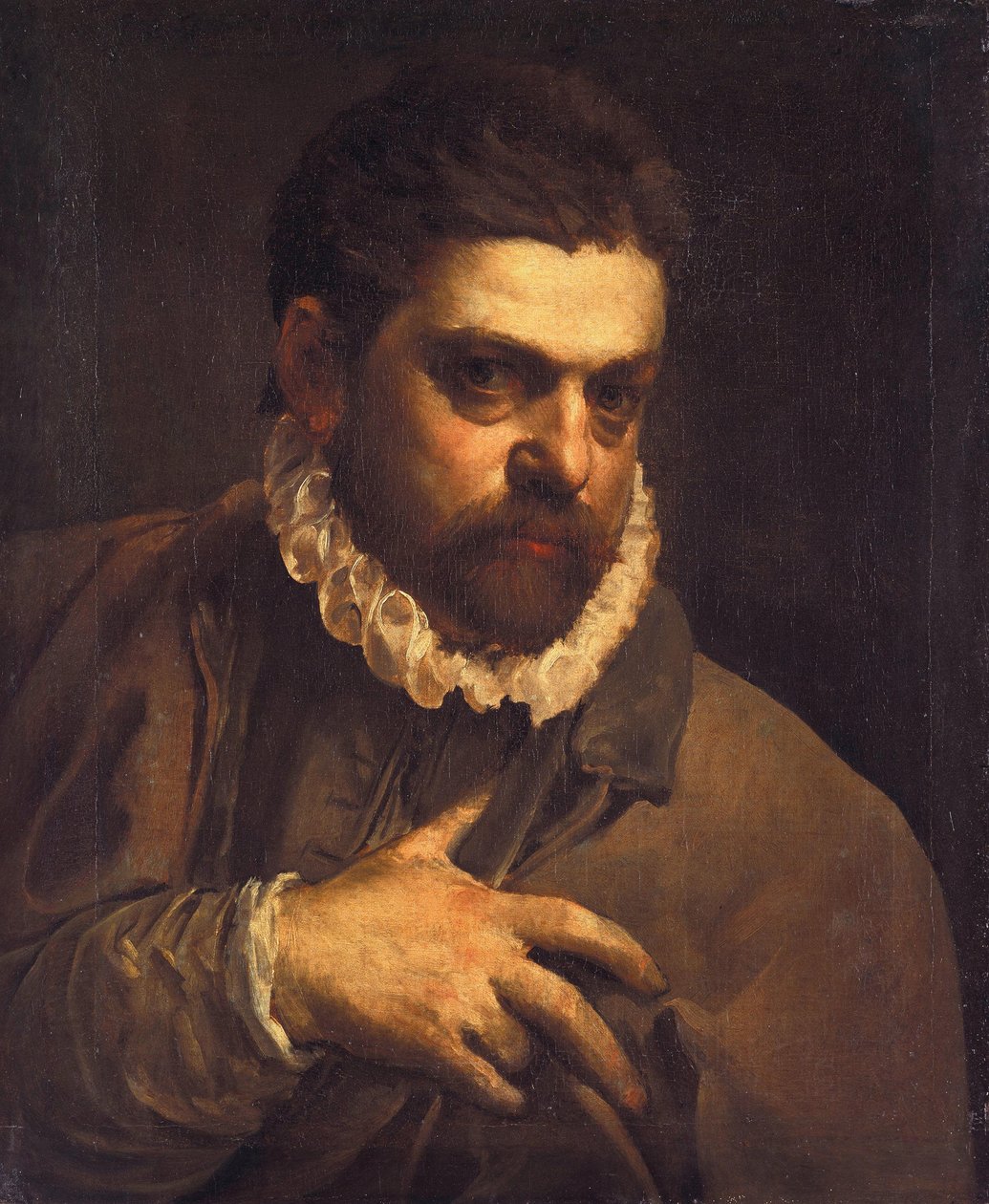 Mansporträtt av Agostino Carracci