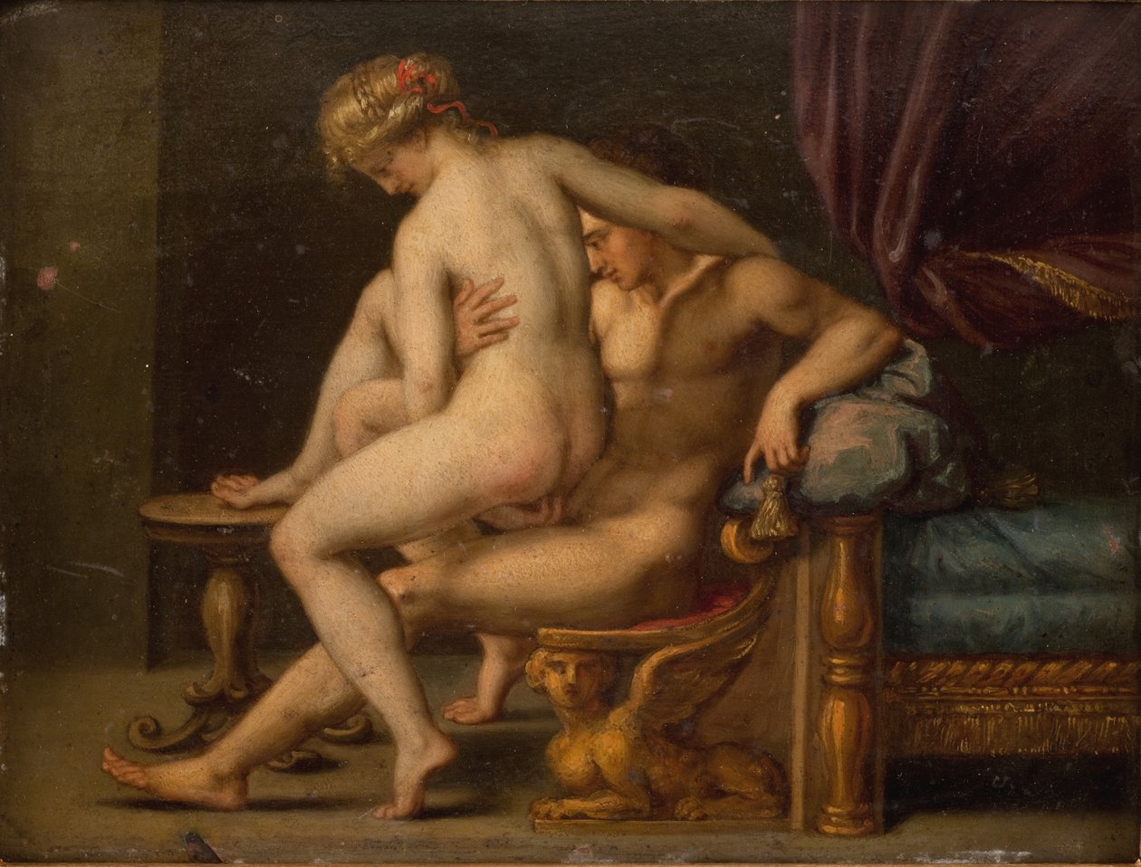 Nakenhet med man och kvinna av Agostino Carracci