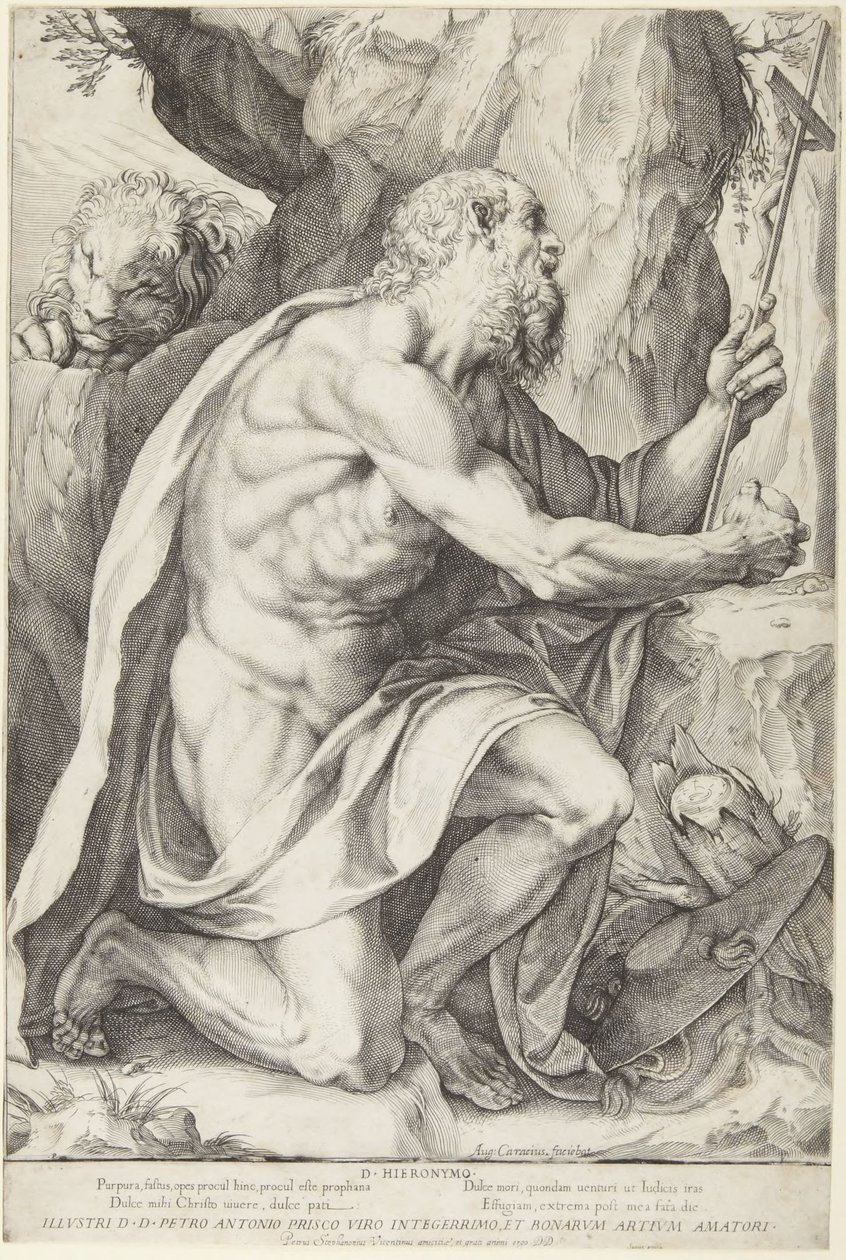 Sankt Hieronymus av Agostino Carracci