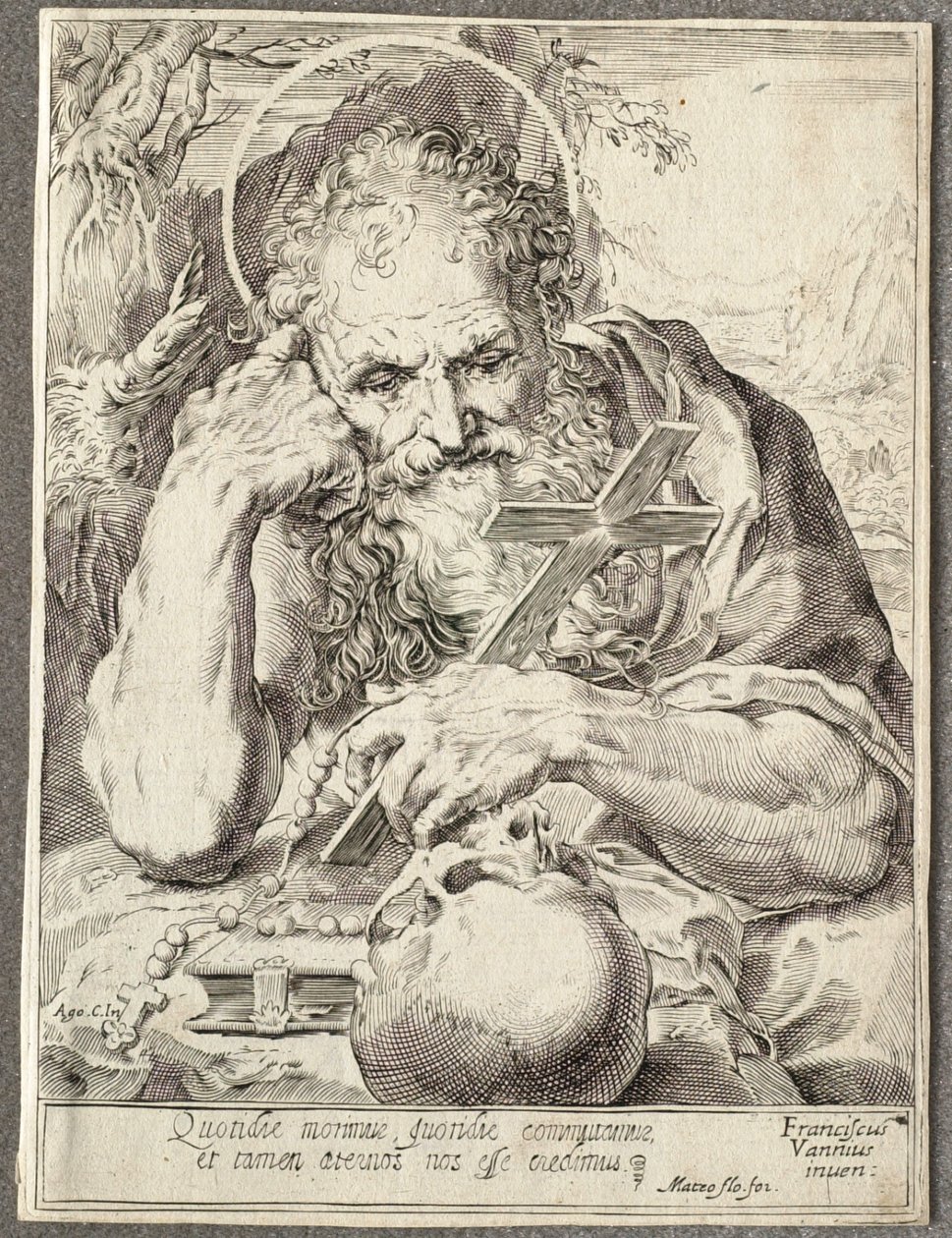 Sankt Hieronymus av Agostino Carracci
