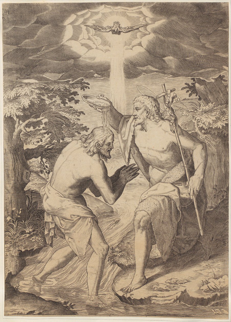 Kristi dop av Agostino Carracci