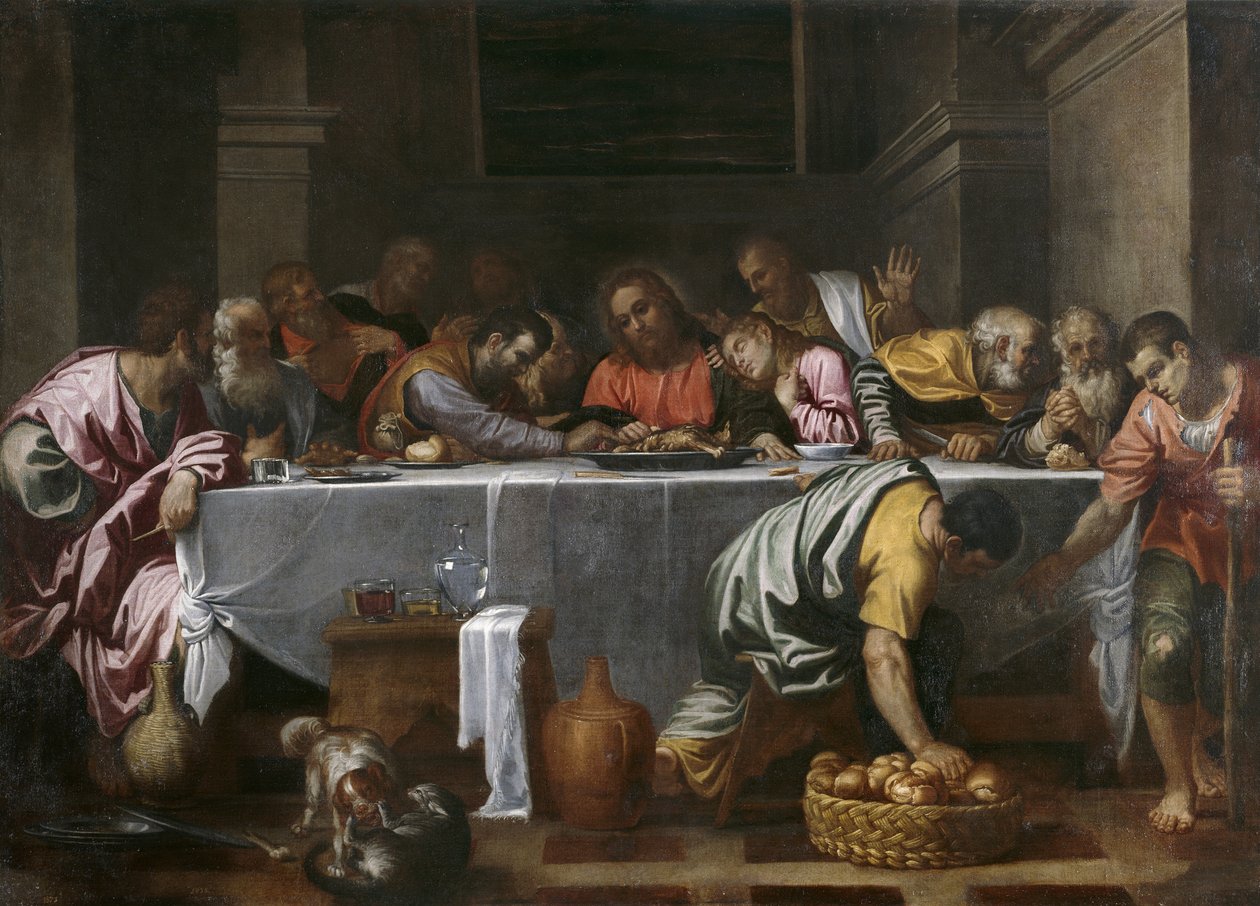 Sista måltiden av Agostino Carracci