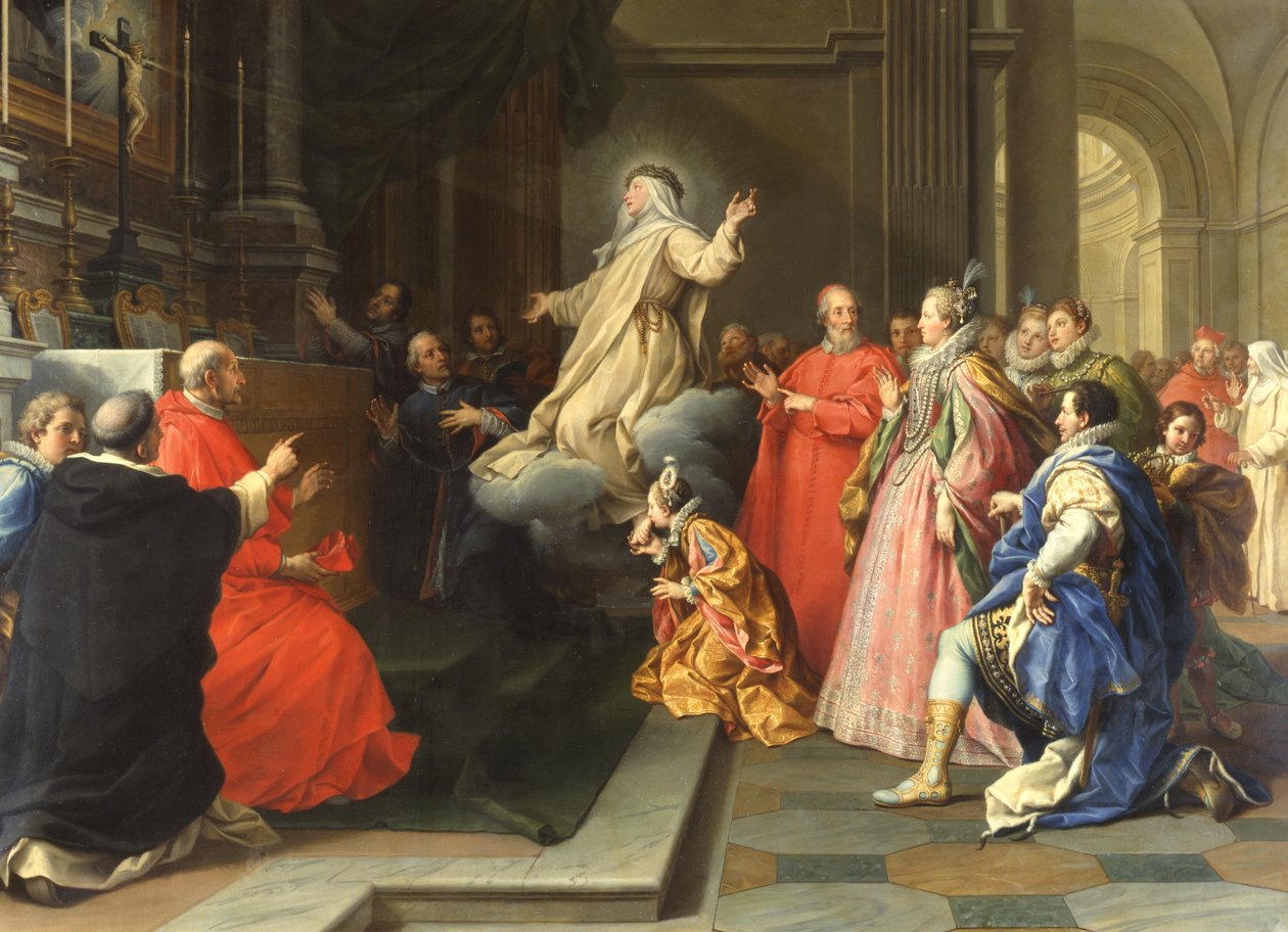 Den heliga Katarina av Riccis extas av Agostino Masucci