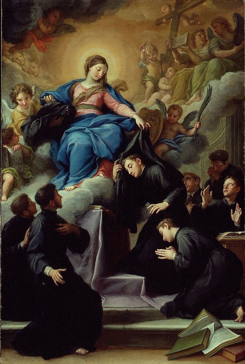 Madonnan med de sju grundarna av servitorden, ca 1728 (olja på duk) av Agostino Masucci