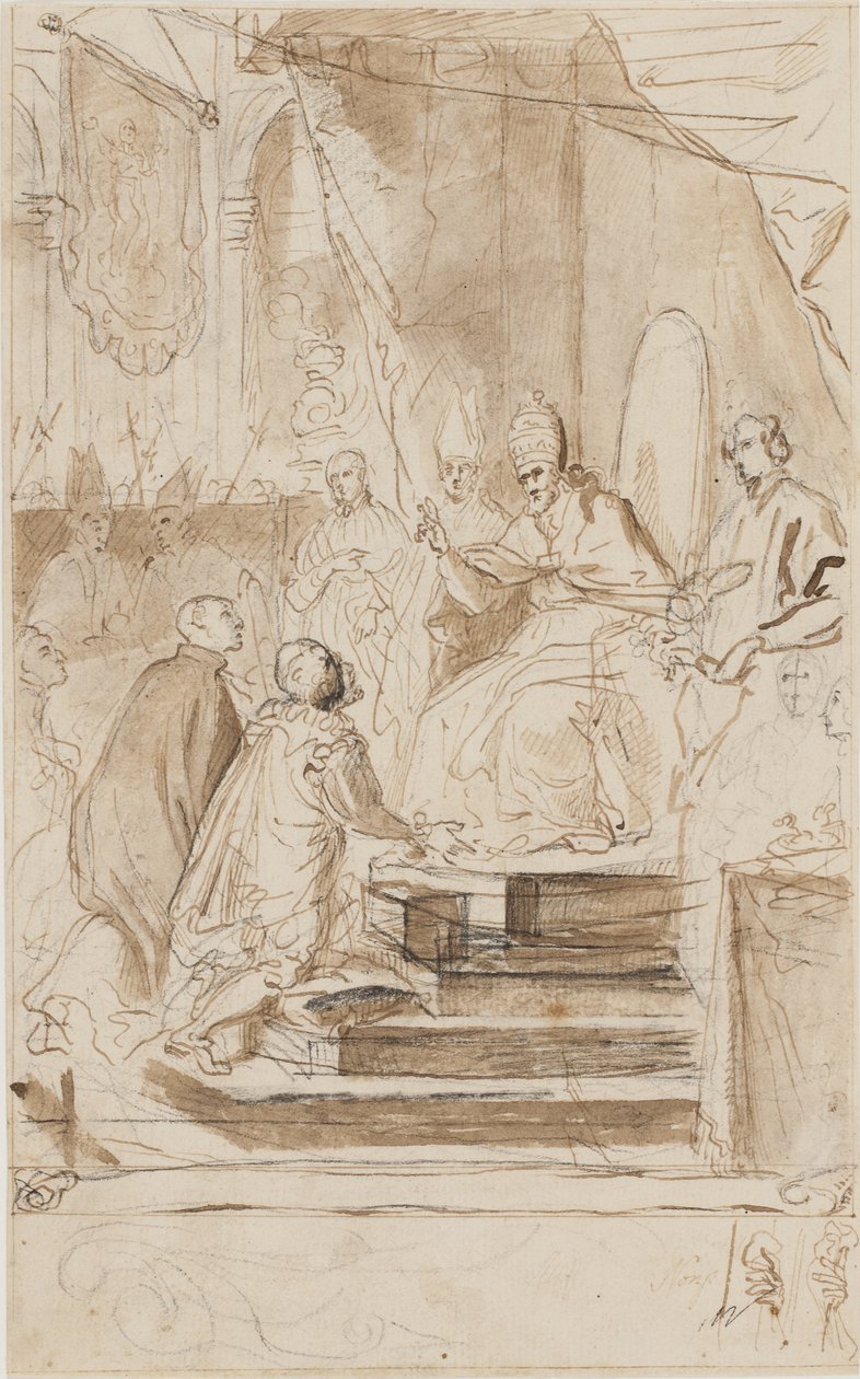 Sankt Ignatius av Loyola kanoniseras av Agostino Masucci