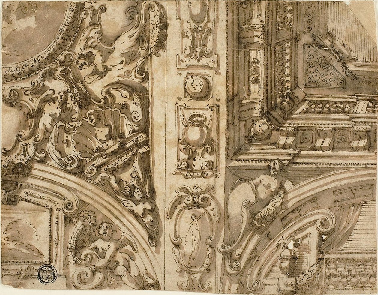 Illusionistisk takdekoration av Agostino Mitelli