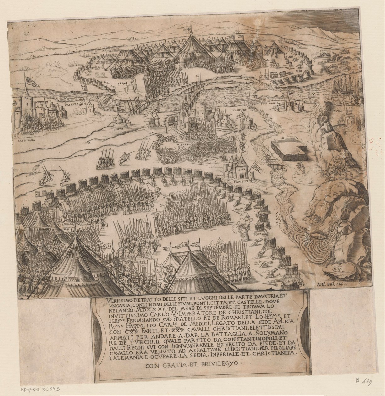 Belägring av Wien av osmanerna av Agostino Veneziano