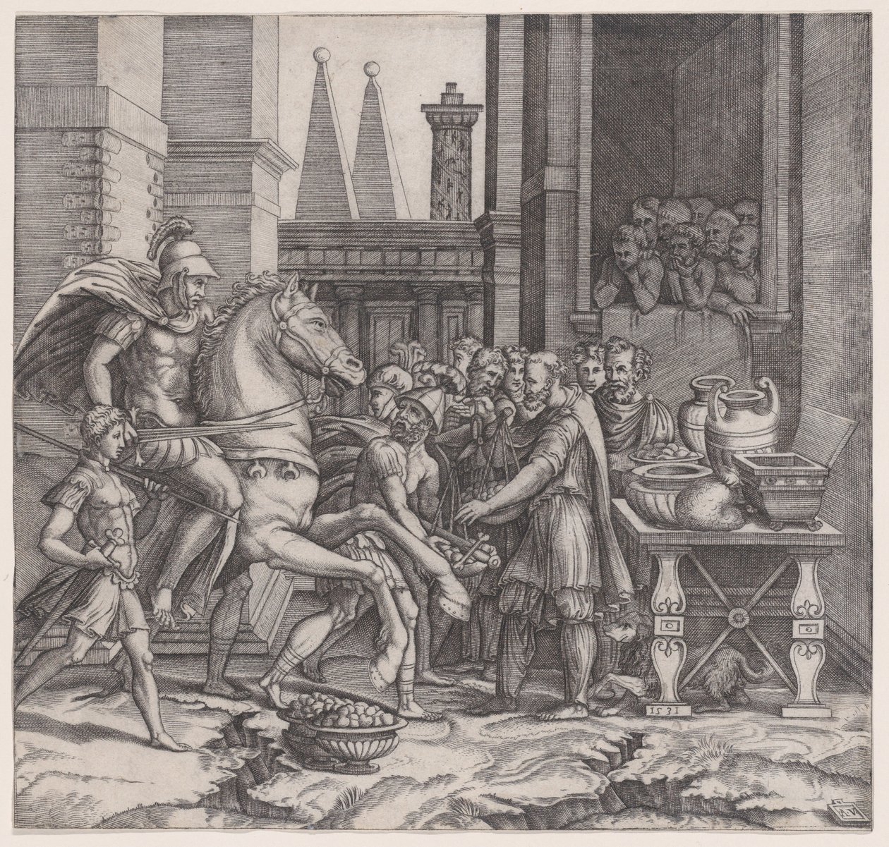 Camillus, daterad 1531. av Agostino Veneziano