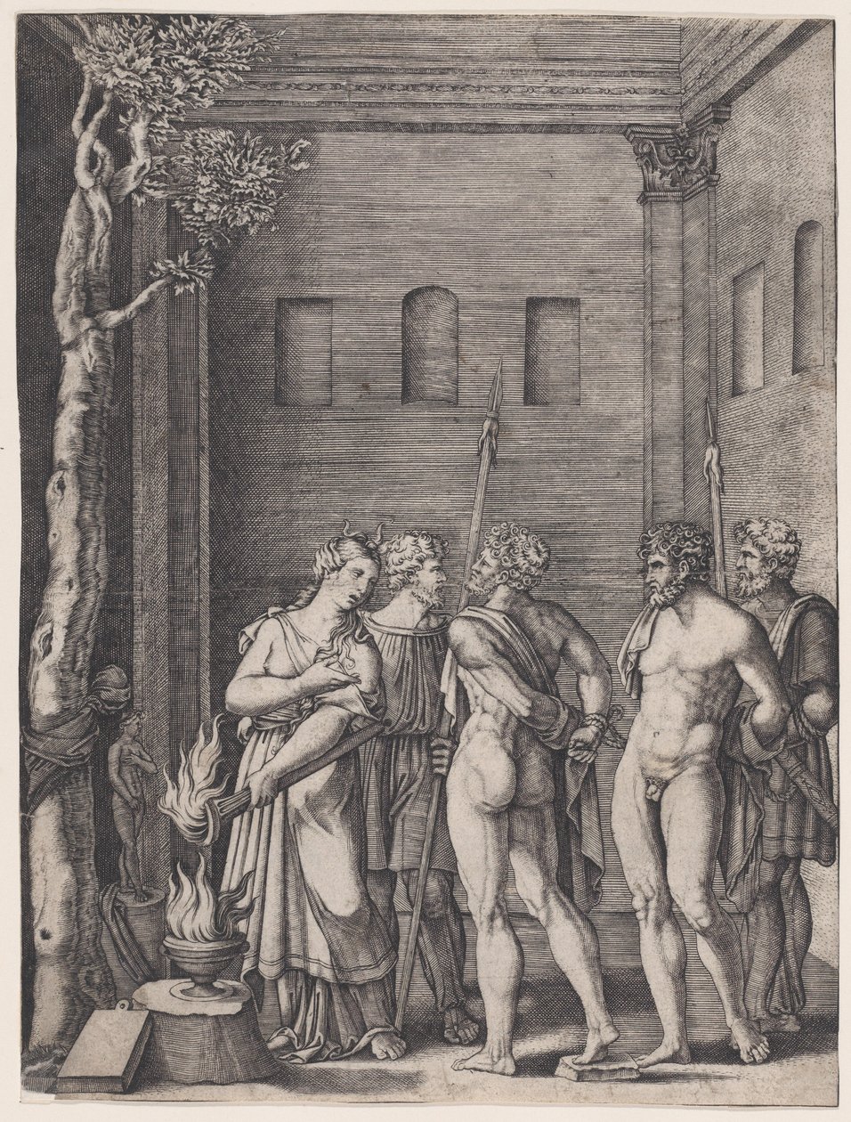 Ephigenia, Ca. 1514-36. av Agostino Veneziano