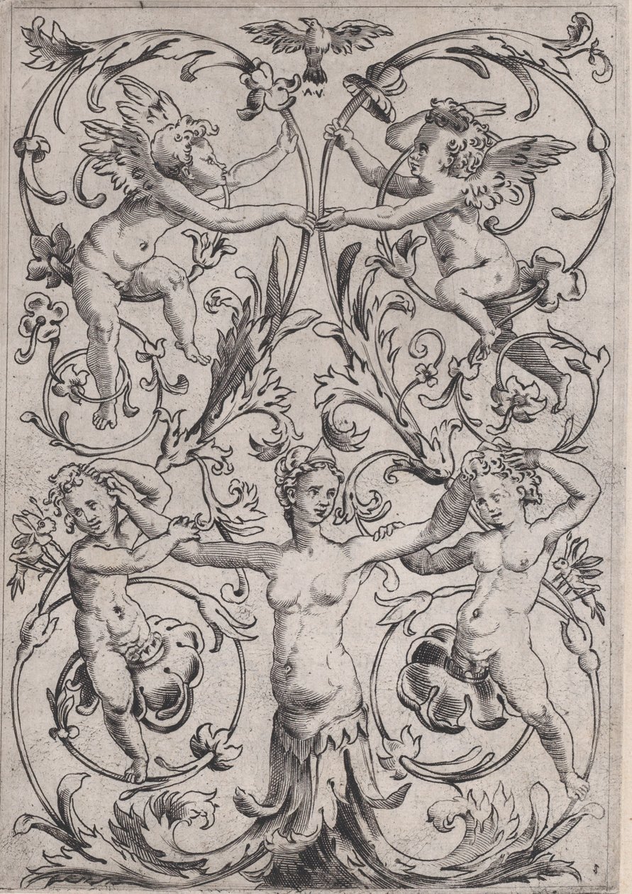 Prydnadspanel, ca. 1514-36. av Agostino Veneziano
