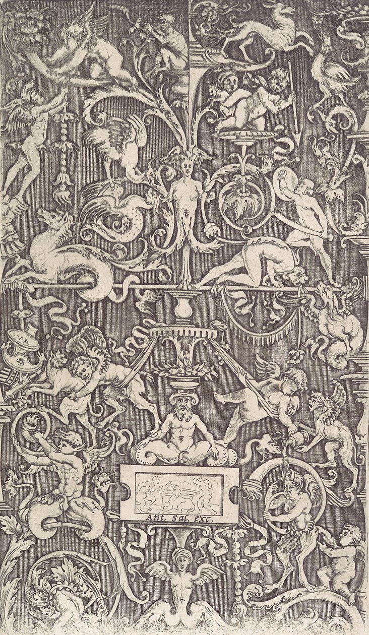 Prydnadspanel, ca. 1514-36. av Agostino Veneziano
