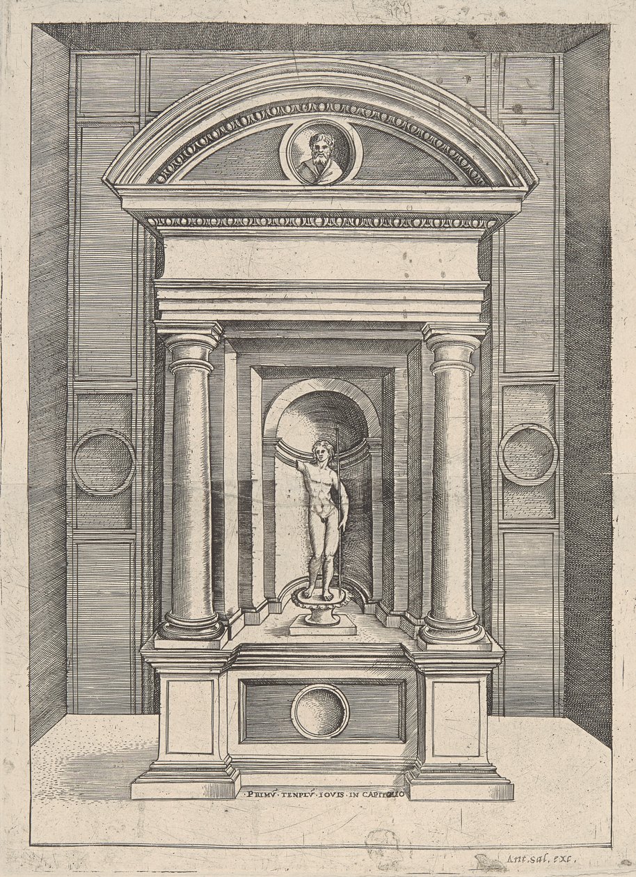 Första Tenplum torsdag i Capitolium av Agostino Veneziano
