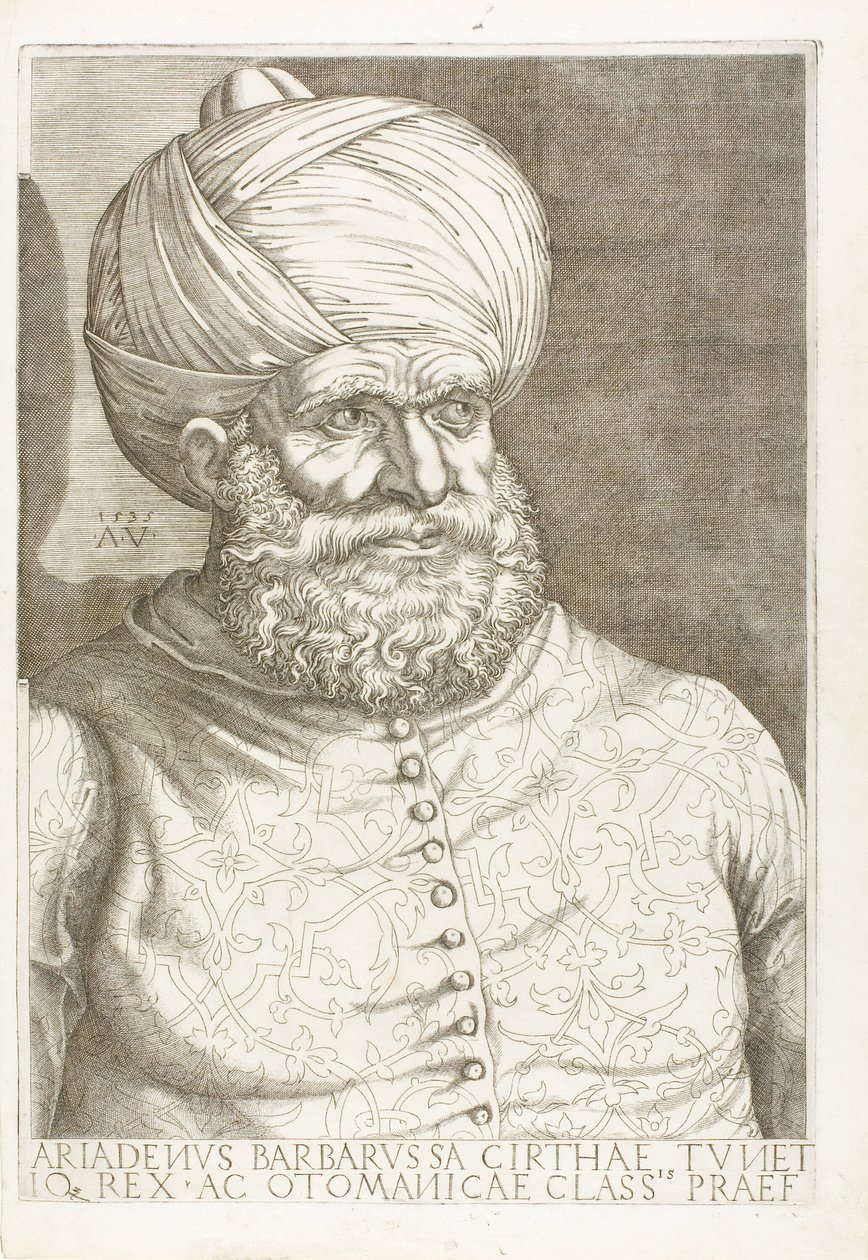 Porträtt av Barbarossa av Agostino dei Musi