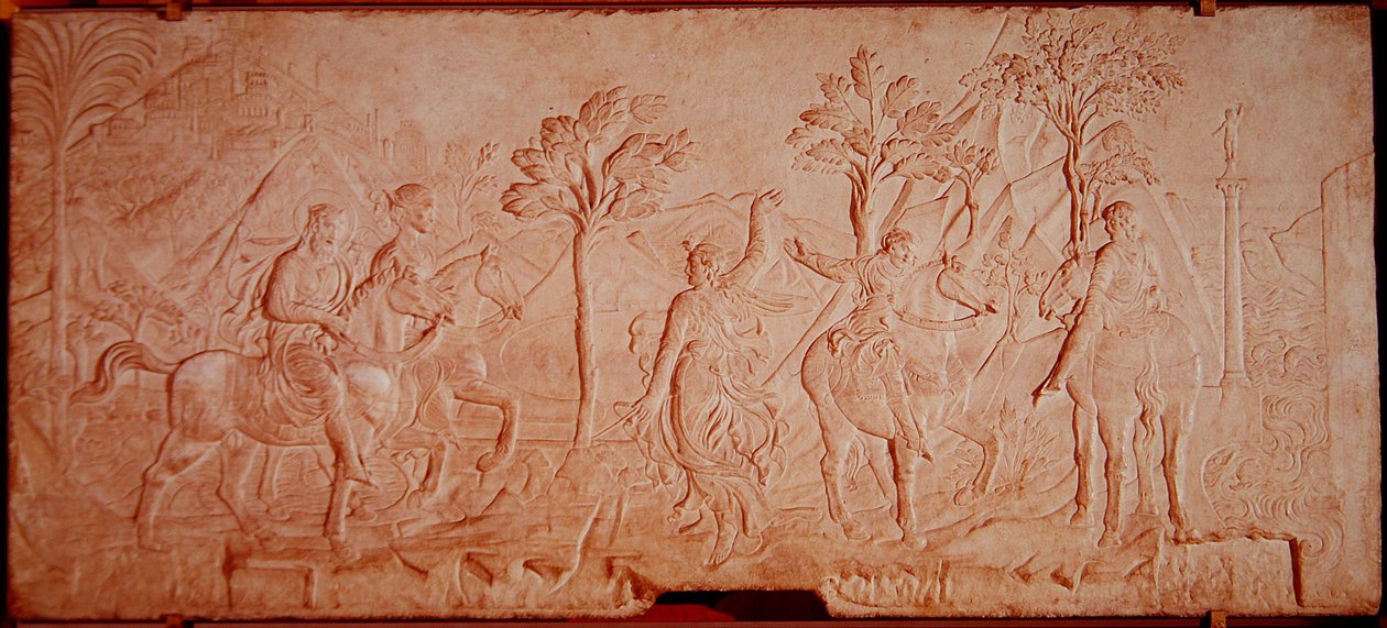 The Voyage of St. Sigismund (marmor) (se 434189 för detaljer) av Agostino di Duccio