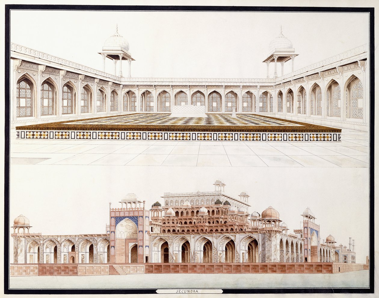 Secundra, ca 1815 av Agra School