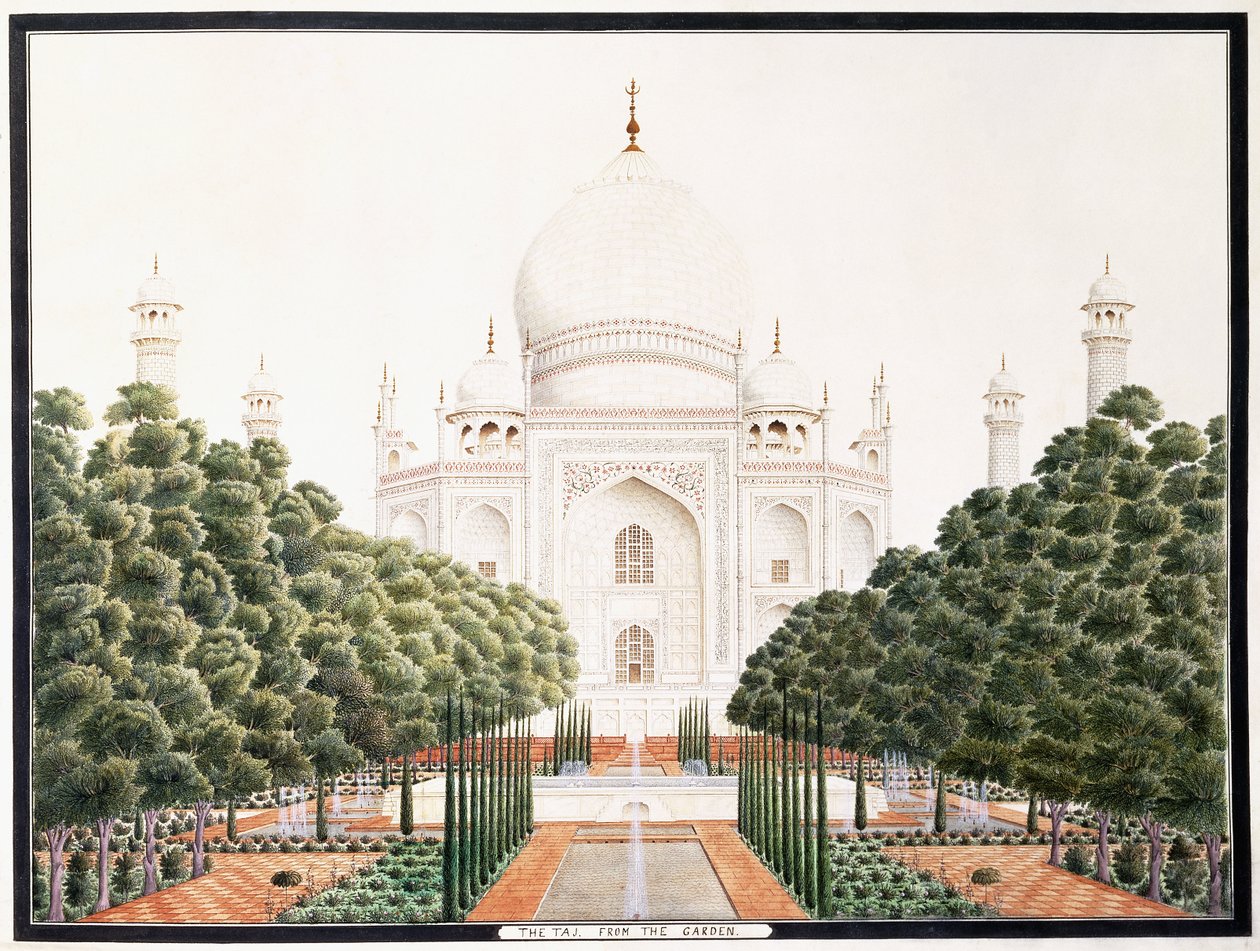 Taj från trädgården, ca. 1815 av Agra School