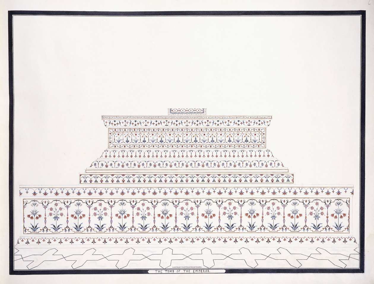 Kejsarens grav, ca. 1815 av Agra School