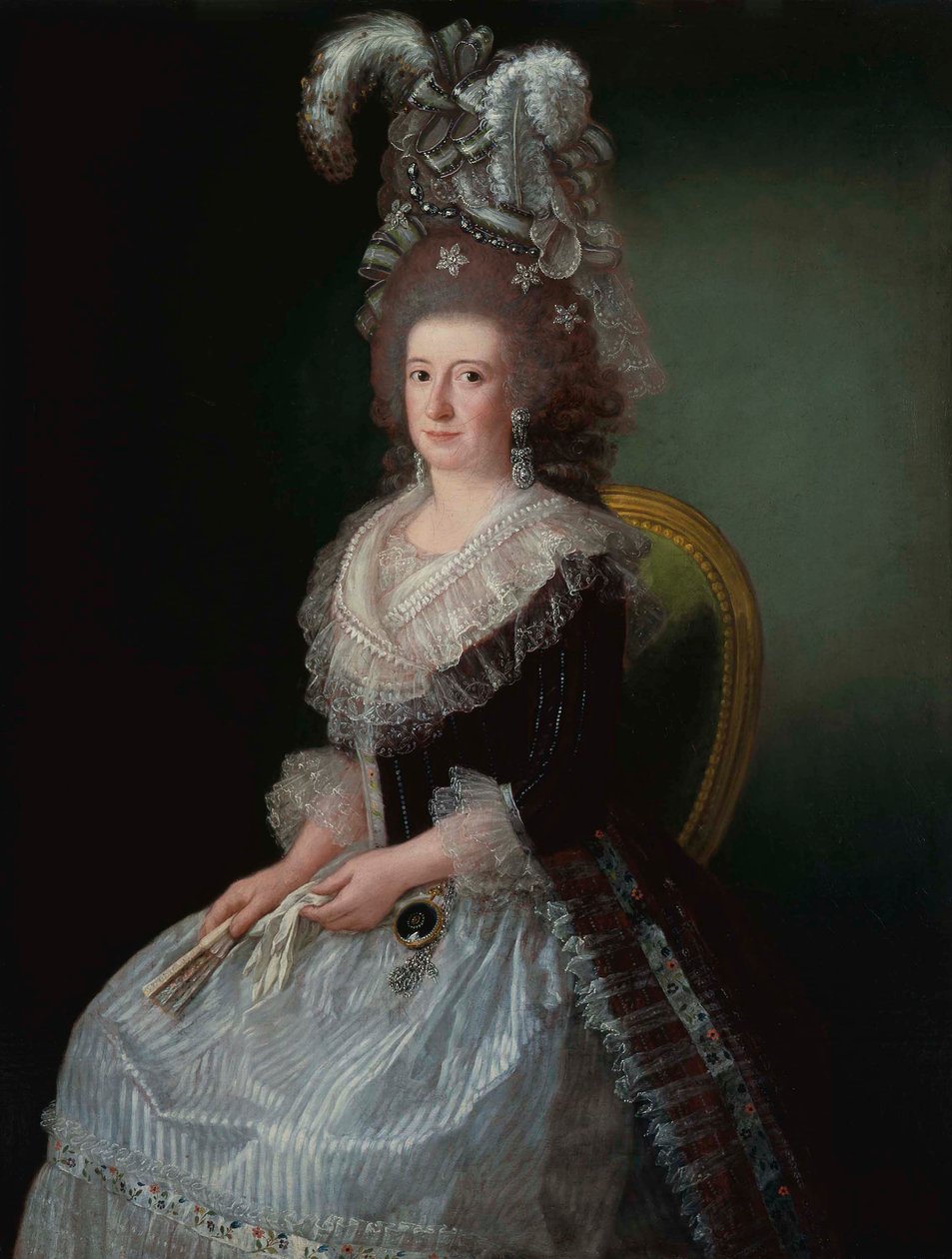Porträtt av María Josefa Piscatori, Marquesa de San Andrés (1757-1807), hustru till Pedro López de Lerena. av Agustín Esteve