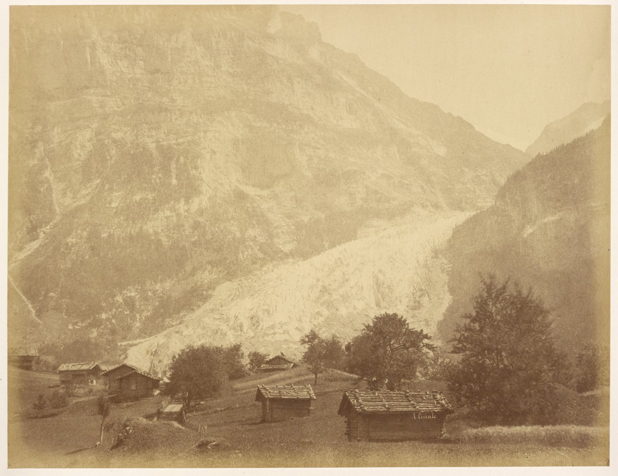 Grindelwald Nedre Glaciären och Boenisseg Route på Mettenberg av Aimé Civiale