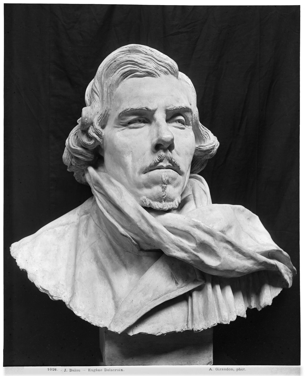 Byst av Eugene Delacroix (1798-1863) (gips) av Aime Jules Dalou