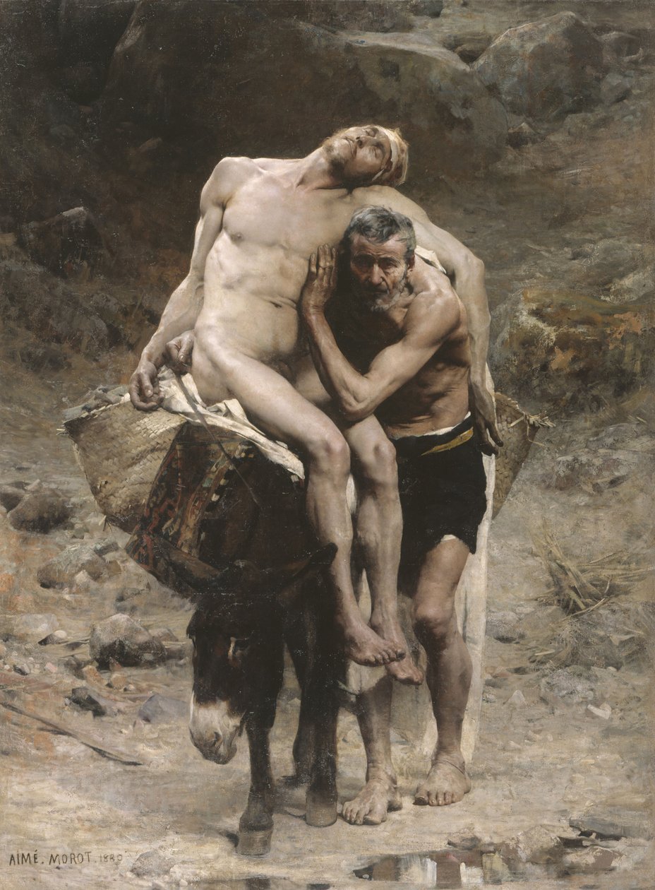 Den barmhärtige samariten av Aimé Nicolas Morot