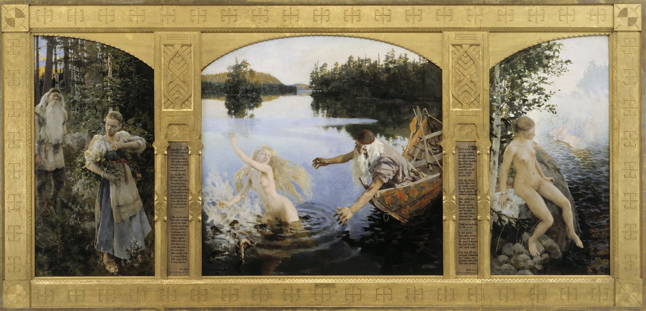 Aino Myth, TriptychnSuomi: Aino-taru, triptyykkinSvenska: Ainomyten, triptykn  av Akseli Gallen Kallela