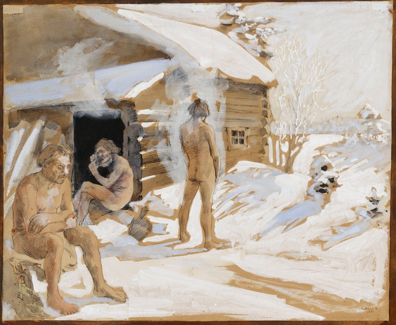 Utanför bastun av Akseli Gallen-Kallela