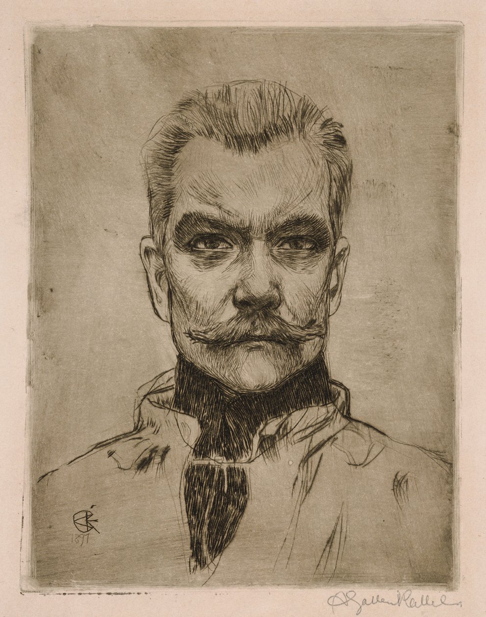 Självporträtt ”framifrån” av Akseli Gallen-Kallela