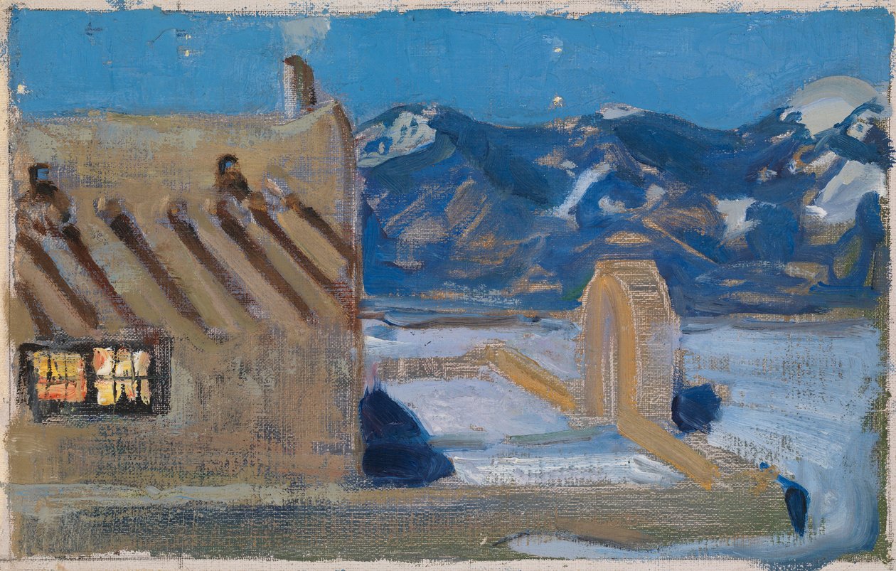 Hus i Taos i månskenet av Akseli Gallen-Kallela