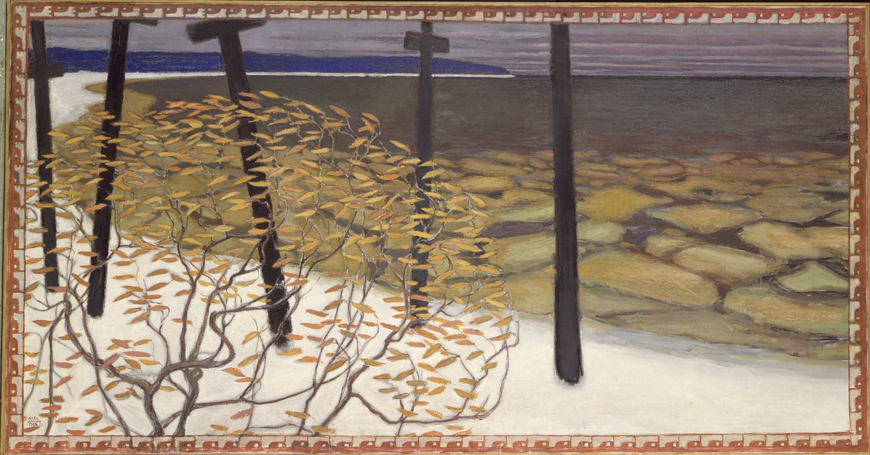 Hösten, de fem korsen (olja på duk) 1902 av Akseli Valdemar Gallen Kallela