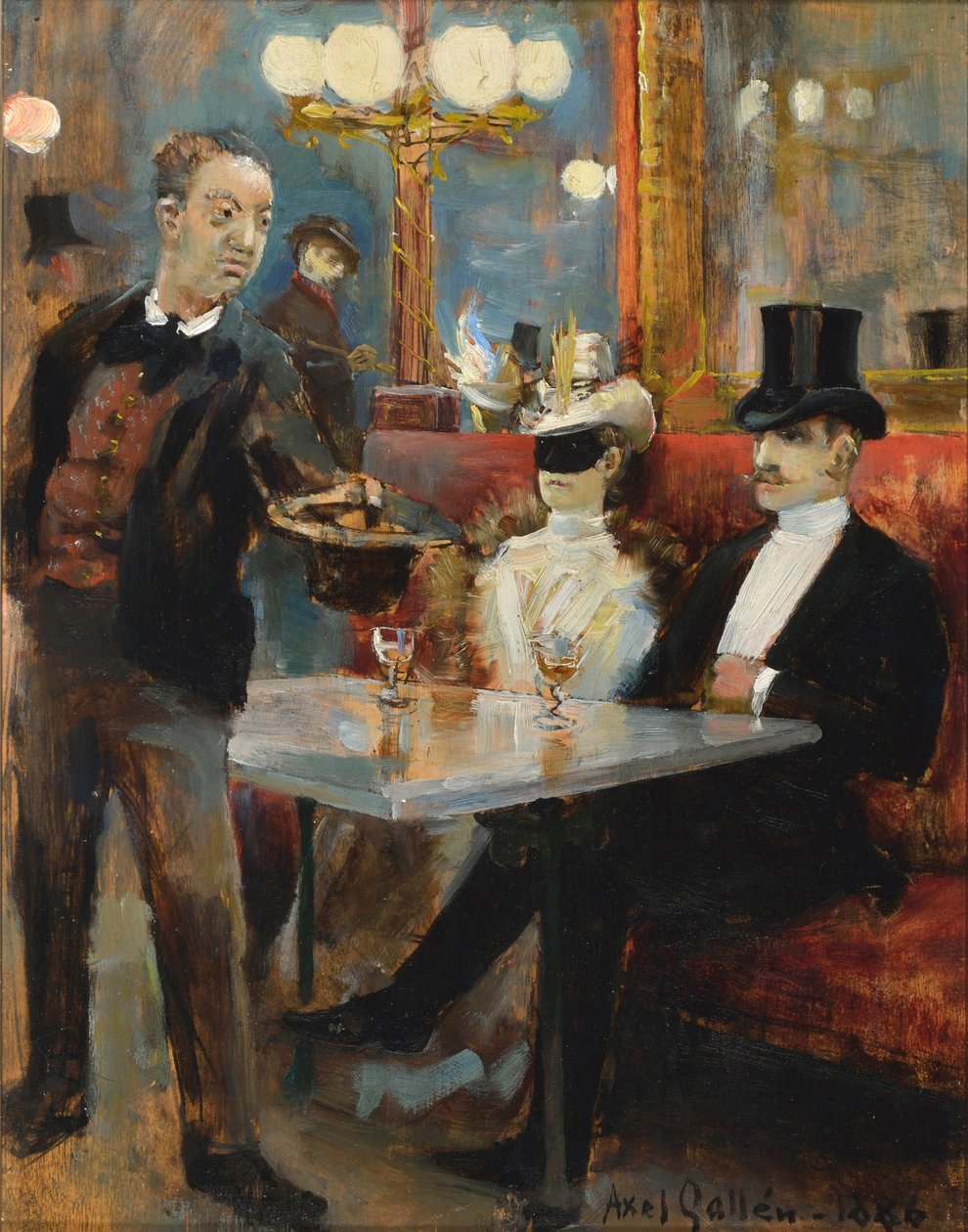 På ett café i Paris av Akseli Valdemar Gallen-Kallela