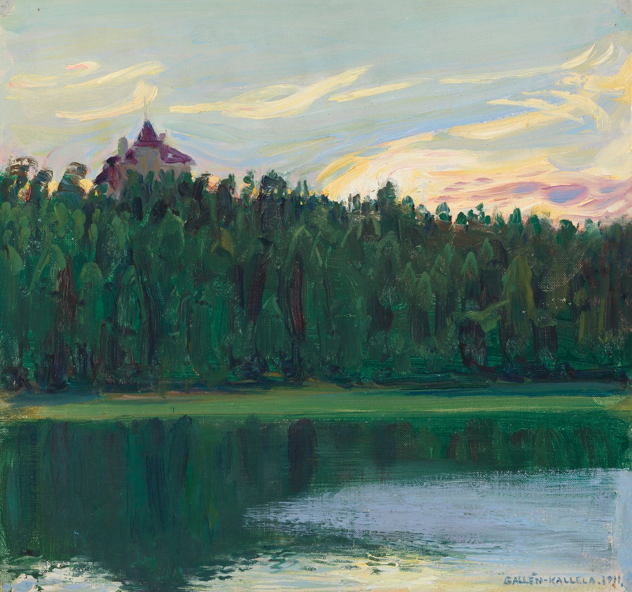 Lakeside Landscape av Akseli Valdemar Gallen-Kallela