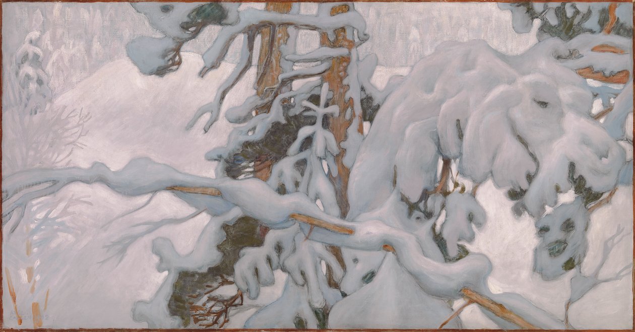 Vinter, studie för Juselius-mausoleets fresker av Akseli Valdemar Gallen-Kallela