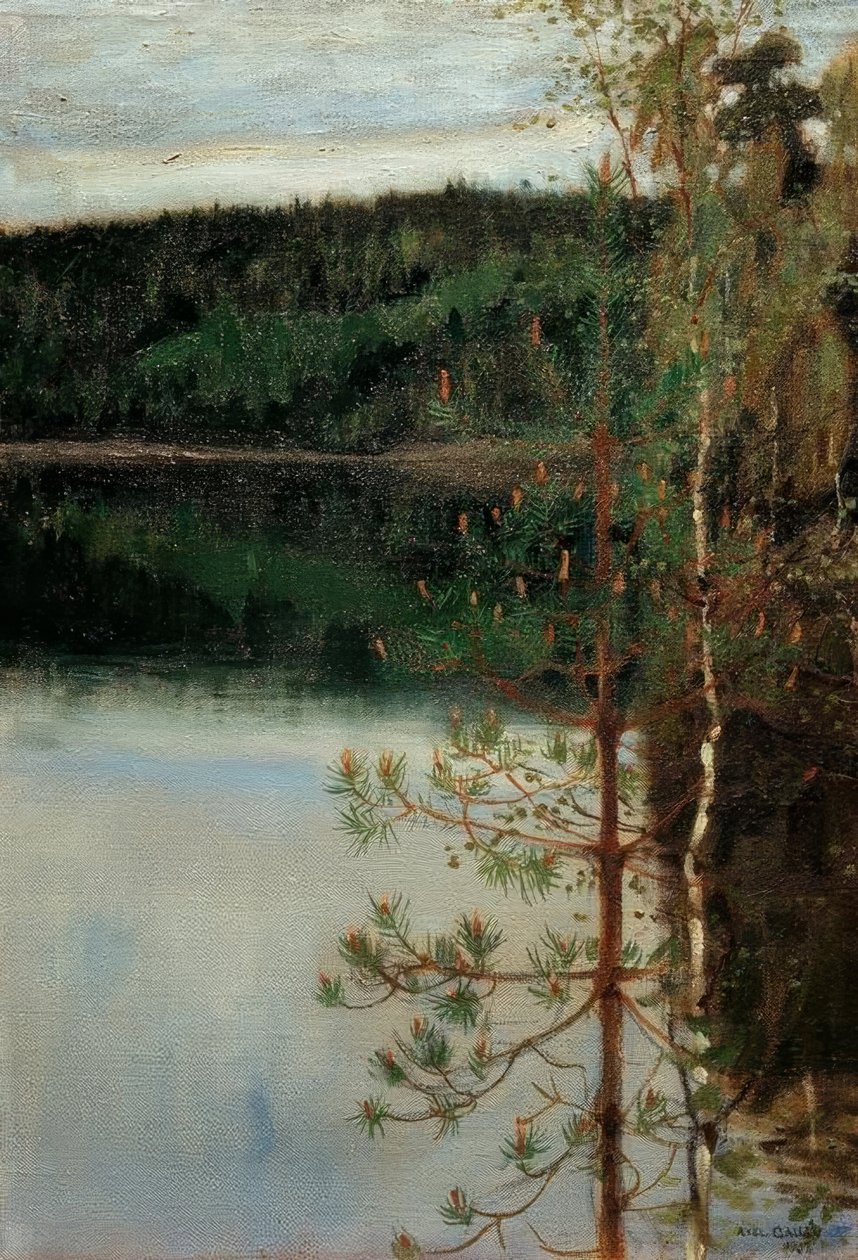 Utsikt över en sjö av Akseli Valdemar Gallen Kallela