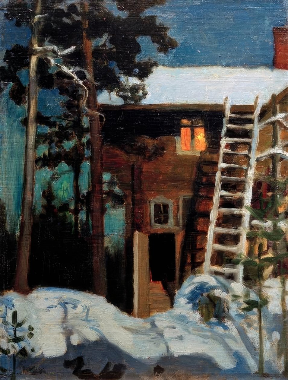 Kalela på vintern av Akseli Valdemar Gallen Kallela
