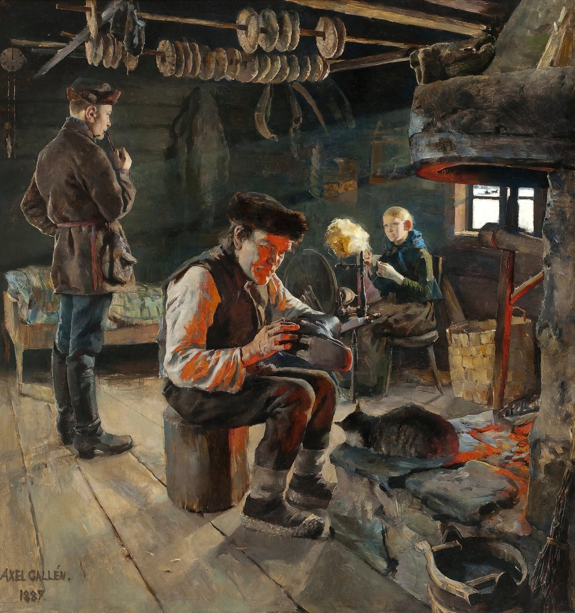 La vie Rustique - he Rustic Life - Akseli Gallen-Kallela (1865-1931). Olja på duk av Akseli Valdemar Gallen Kallela