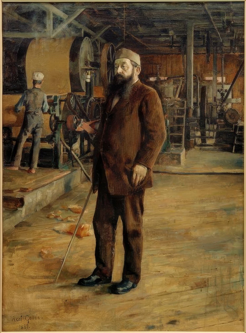 Porträtt av industrimannen Gustav Adolf Serlachius av Akseli Valdemar Gallen Kallela
