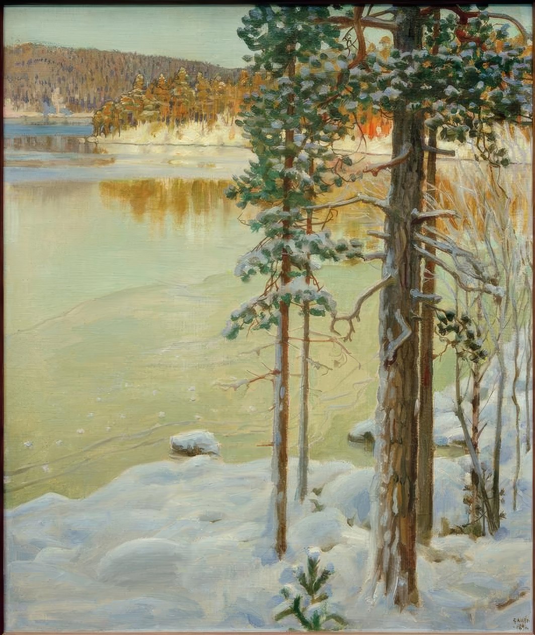 Zugefrorener Se dejting i Ruovesi av Akseli Valdemar Gallen Kallela