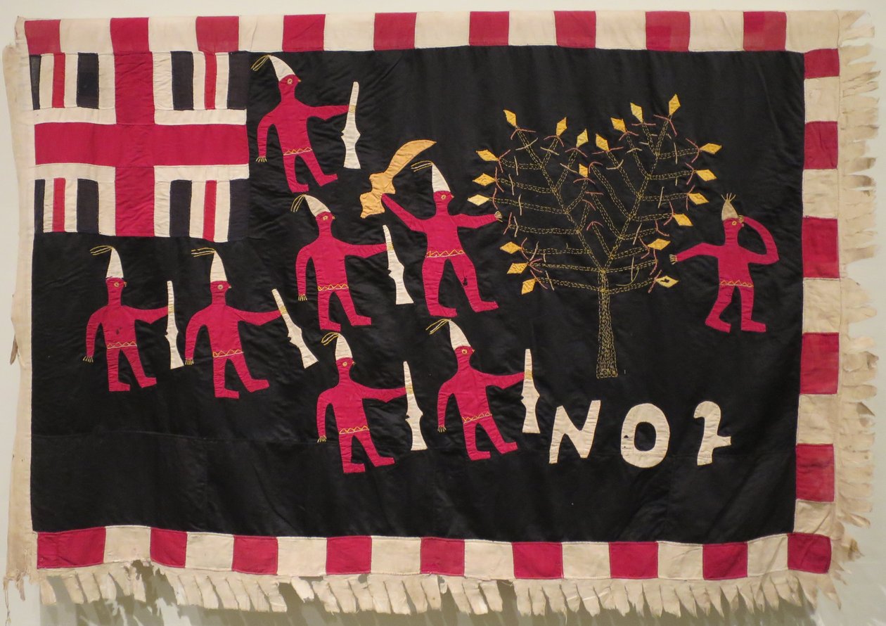 Asafo Flag, nr. 2 Företag; skapad av Akwa Osei; Kormantine, Ghana, fantastiska människor av Akwa Osei