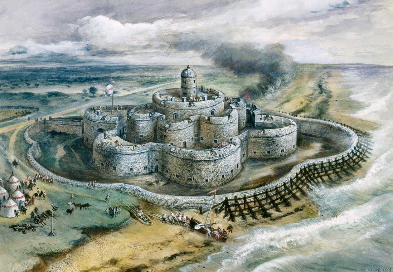Deal Castle, 1540, c1960-talet av Alan Ernest Sorrell