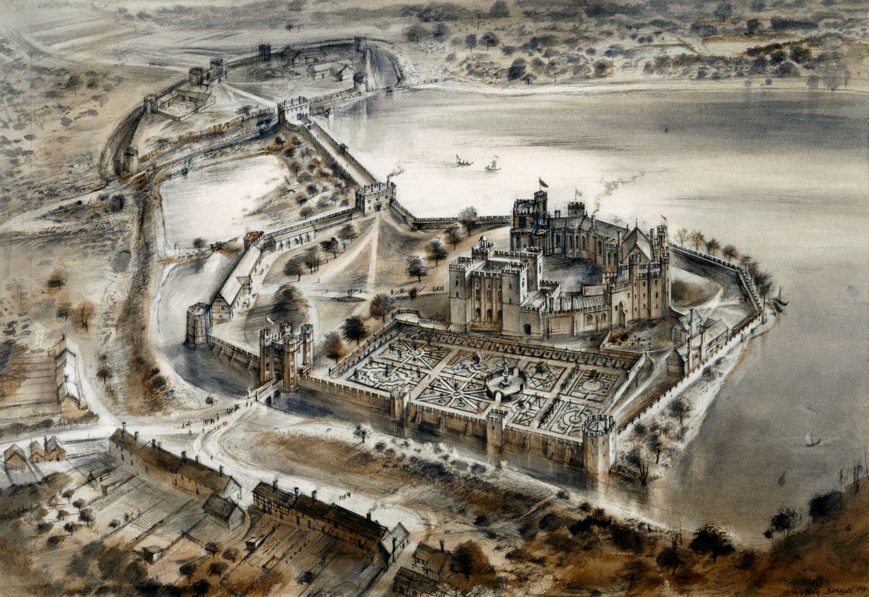Kenilworth Castle, c1575, c1960-talet av Alan Ernest Sorrell