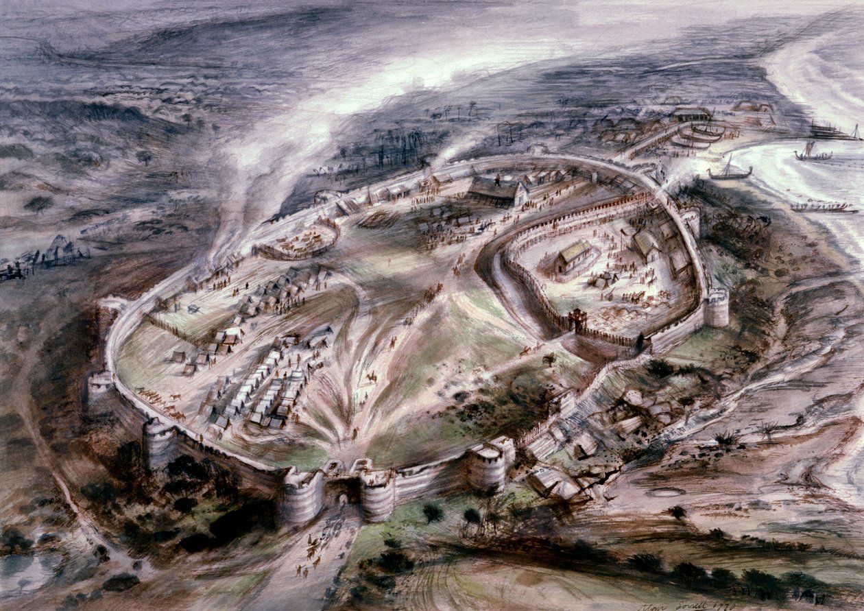 Pevensey Castle, c3: e århundradet, c1960-talet av Alan Ernest Sorrell
