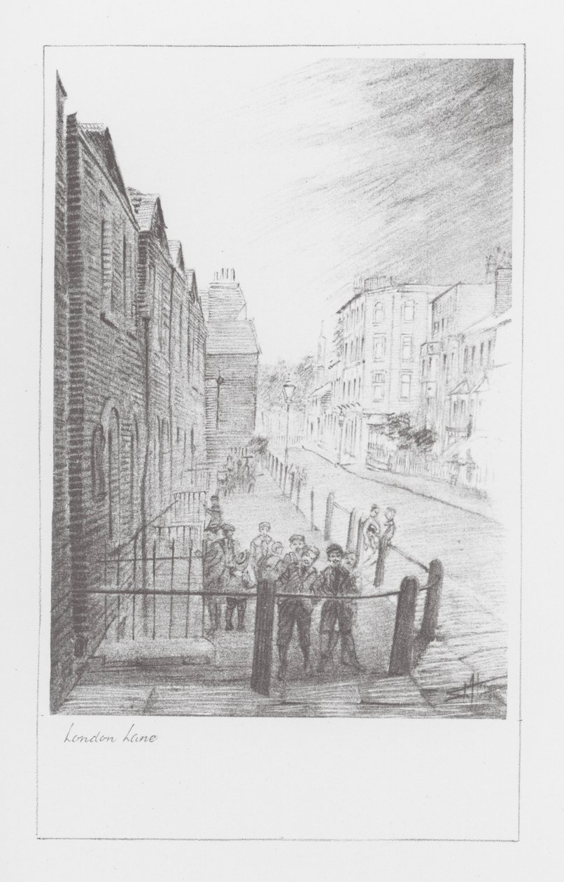 London Lanes: London Lane (litografi) av Alan Stapleton