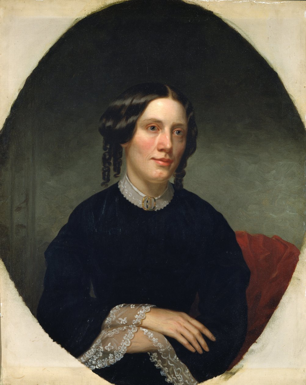 Porträtt av Harriet Beecher Stowe 1811-1896, 1853 av Alanson Fisher