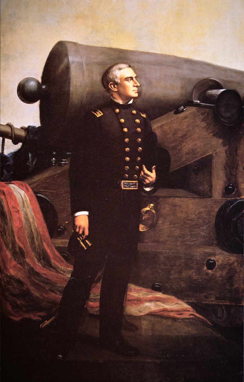 Porträtt av major Robert Anderson (1805-71) (lito) av Alban Jasper (after) Conant