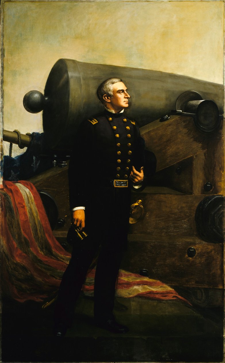 Den första kanonen vid Fort Sumter (major Robert Anderson) av Alban Jasper Conant