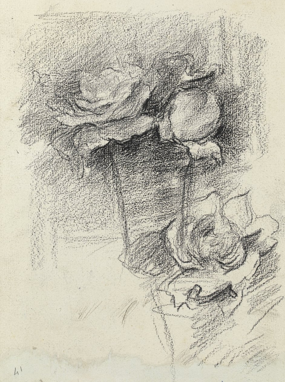 Stilleben av rosor i en vas, ca 1890 av Albert de Belleroche