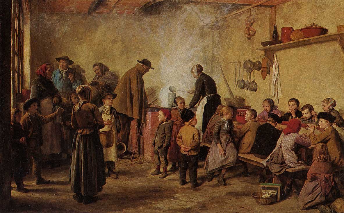 Die Armensuppe av Albert Anker