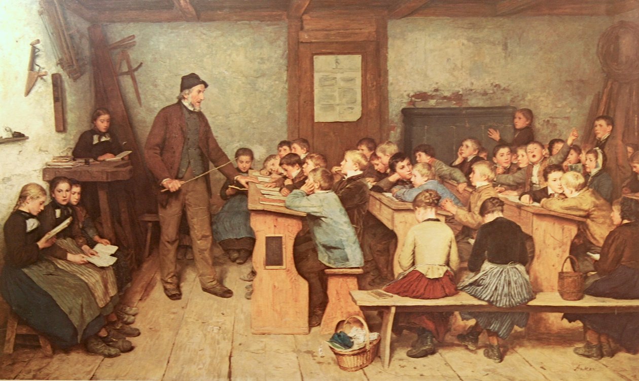 Die Dorfschule  av Albert Anker