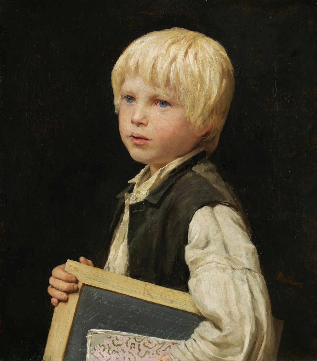 Skolpojke av Albert Anker